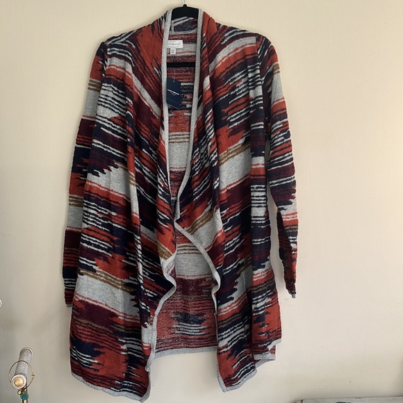 COPY - Lucky Brand southwestern Aztec open front cardigan sweater NWT - Picture 2 of 5